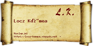 Locz Kámea névjegykártya